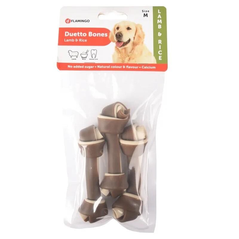 Flamingo Duetto Kemik Kuzulu Köpek Ödül Maması M 3'LÜ | SRC: Barcode: 5411290319393